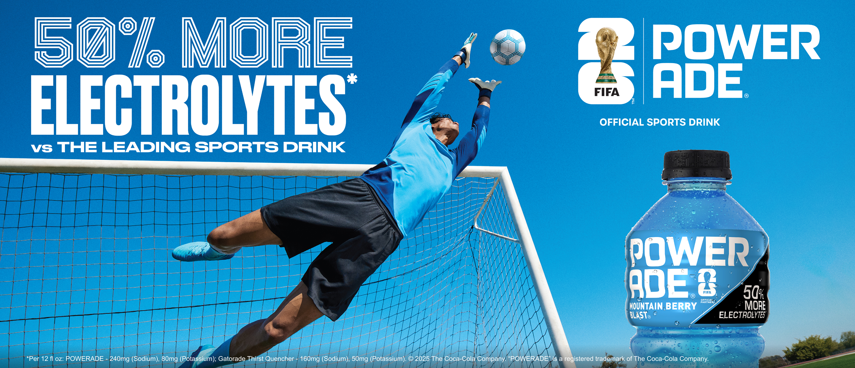 50% more electrolytes